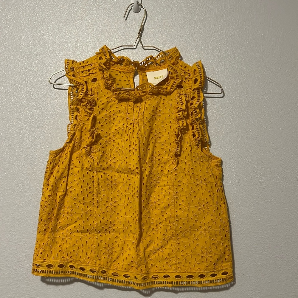 Maeve Anthropologie Ruffle Top